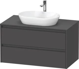 Duravit Ketho.2 Konsolenwaschtischunterbau wandhängend Graphit Matt 1000x550x568 mm - K2489604949000 K24896049490000