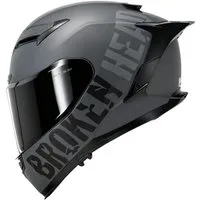 Broken Head Motorradhelm Street Division Black Shadow (Mit Silber Verspiegeltem Visier), Mit Sonnenblende