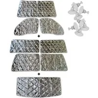 deiwo Frontscheibenabdeckung Thermomatten Komplettset passend für VW T5/T6 2003-2022 KR 8-teilig