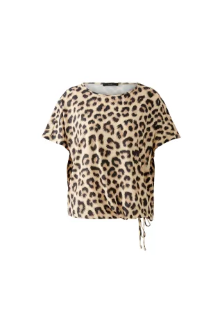Oui - Shirt Silky Touch Qualität camel grey - Gr. - 38