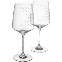 JOOP! Weinglas JOOP! LIVING - FADED CORNFLOWER Rotweinglas 2er Set, 2-tlg., Glas