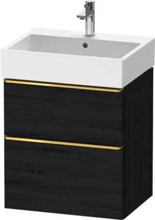 Duravit D-Neo Waschtischunterbau wandhängend Eiche Schwarz Matt 584x442x625 mm - DE4371034160000 DE4371034160000