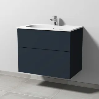 Sanipa 3way Waschtischunterbau zu Geberit Acanto Slim Waschtisch mit 2 Auszügen, Marine-Matt SP4111R