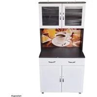 HTI-Living Hochschrank Küchenbuffet 1 Schublade Blanca Bistro (Stück, 1-St., 1x Schrank Blanca, ohne Dekoration) Küchenschrank Hochschrank
