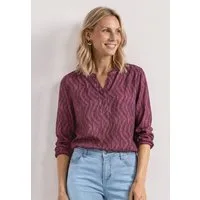 STREET ONE 3/4-Arm-Shirt Sommershirt mit Split Neck und Print