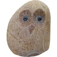Dehner Gartenfigur Eule, 9 x 16 x 15 cm, Granit, grau, sortiert