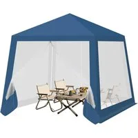 Woltu Pavillon, mit 4 Seitenteilen, 3x3 m, mit Seitenwänden Moskitonetz