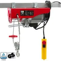 Arebos Seilwinde 500 W, 230 V, 100-200 kg Hubhöhe bis 12 m, mit Fernbedienung, Einsatzbereich: ideal für Werkstatt, Garage oder Bau