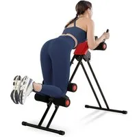 tectake Bauchtrainer Bauchmuskeltrainer mit Trainingscomputer, 5-fach verstellbar