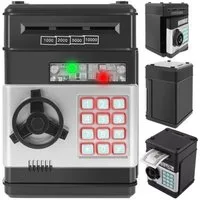 ISO TRADE Spardose Sparschwein Geldautomat - Elektronischer Tresor Kinder, Lernspielzeug, (Kinder-Spardose, elektronischer Safe, PIN-gesteuert, interaktiv, Elektronische Spardose, PIN-Schutz, Soundeffekte ab 6 Jahren), 4-stelliger PIN-Schutz, Licht- 