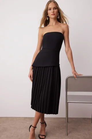 Ärmelloses, gerades A-Linien-Kleid für Damen, Midi-Länge, geeignet für Tag und Abend