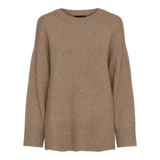 Pieces - Pullover für Herren/Damen Unisex, Überschnittene Schulter, leger (Fossil)