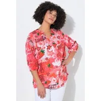 Angel of Style Longbluse Bluse A-Linie Erdbeeren und Herzen 3/4-Ärmel
