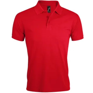 SOLs Herren Prime Pique Plain Kurzarm-Poloshirt (Rot)