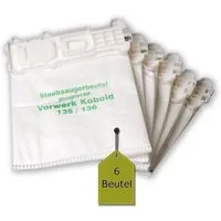 eVendix Staubsaugerbeutel passend für Vorwerk Kobold 135 / 136 / 135SC / VK135 / VK135, passend für Vorwerk, 6 St., Vorwerk Kobold VK 135, 136