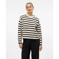 Vero Moda Rundhalspullover VMSABA LS O-NECK BUTTON PULLOVER GA NOOS mit Zierknöpfen auf der linken Schulter