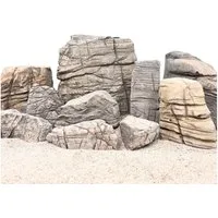 Aquaone Aquarium Aquarium Natursteine Sandwüsten Steine 10 kg Mix Größe M-L