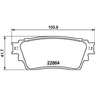 Hella Bremsbel?ge hinten Mitsubishi Eclipse Outlander