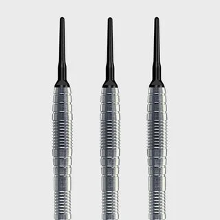 Soft Dart Barrel Tropfen Grip1 V2 - Silber / 16g