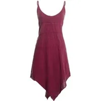 Vishes Zipfelkleid Elfenkleid Damen Asymmetrisch Zipfelsaum Spaghettiträger Boho Alternative Mode, Boho, Hippie, Ethno, Festival