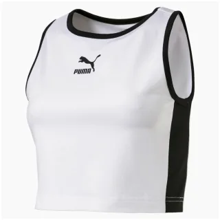 Puma Classics T7 White Cropped Tank - Frauen