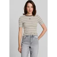 TOM TAILOR Denim T-Shirt T-Shirt (im Einserpack) Slim Fit T-Shirt mit Stickerei