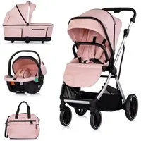 Chipolino Kombi-Kinderwagen Kombikinderwagen Aurora 3 in 1, Babyschale Babywanne Sportsitz Tasche