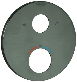 GROHE Rosette 49075 rund für THM-FMS hard graphite gebürstet, 49075AL0 49075AL0