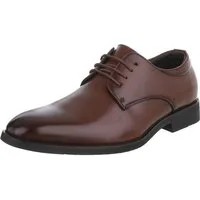 Coolwalk Herrenschuh Derby elegant Schnürschuh klassisch Schnürschuh (91563702) Blockabsatz Business-Schuhe in Braun