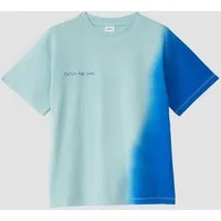 s.Oliver Kurzarmshirt T-Shirt Oversize T-Shirt in Batikoptik und Print
