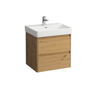 LAUFEN Waschtischunterschrank BASE 2.0 446x572x515 2 Schubl m. Griffmulde f.WT H810963 wildeiche, H4 H4112721082671