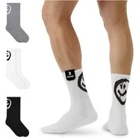 von Jungfeld Tennissocken SMILEY Bio-Baumwolle 35-46 Unisex 2 Paar (2-Paar, 2er-Pack) Hohe Sportsocken aus Bio-Baumwolle für Damen & Herren
