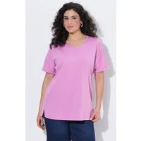Ulla Popken T-Shirt T-Shirt Rückenmotiv Oversized Rundhals Halbarm
