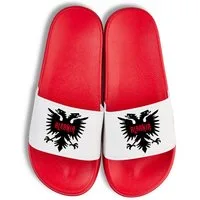 Youth Designz Albanien Adler EM 2024 Unisex Badelatschen Flip Flops Badeschuh mit Fußball Design für Herren & Damen