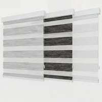 Doppelrollo Doppelrollo Alu-Kassette weiß Höhe 250 cm Sichtschutz Seitenzugrollo, Plisseeonline, Lichtschutz, Deckenmontage, Freihängend, Deckenmontage mit Clips, Robuste Alukassette und hochwertiger Polyesterstoff in weiß