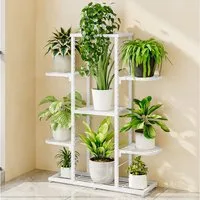 GarveeMore Blumenständer Pflanzenständer 5/7 Etagen Indoor Hohe Blumenständer überEckAntiRutsch, Blumenregal aus Metall Wasserdicht Für Terrasse Garten WohnzimmerBalko