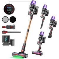 Blossom Akku-Hand-und Stielstaubsauger Akku Staubsauger Staubsauger Kabellos 85000Pa/70Min/2,1L, 700 W, beutellos, 52dB leise/6-Stufen-Filter/OLED Display,Ideal für Böden/Teppiche/Auto