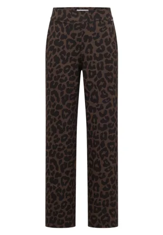 CECIL - Stoffhose mit Animal-Print braun - Gr. - 30