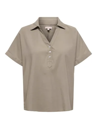 ONLY - ONLARIS LIFE CAP SLEEVE SHIRT WVN CC Taupe Gray - Gr. - S