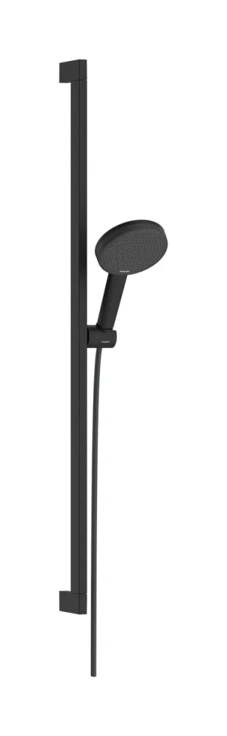 Hansgrohe Brauseset Raindance Alive Select S 125 3jet EcoSmart Unica 900mm mattschwarz, 24601670 24601670