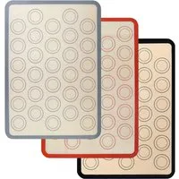 FELIXLEO Backmatte 3 Stück Silikon Backmatte Macaron Antihaft 42x29cm, (1-tlg)