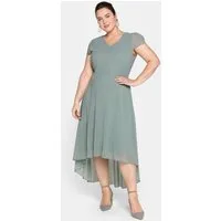 Sheego Etuikleid Abendkleid Kurzarm mit Flügelärmeln