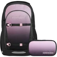 coocazoo Schulranzen Schulrucksack-Set EVERY Rose Shadows 2-teilig (2-teilig), ergonomisch, rückenschonend, Leichtgewicht