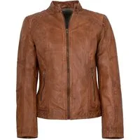 Maddox Lederjacke Jecki MADDOX - Damen Lederjacke Lammnappa cognac