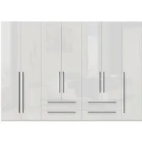OTTO home Kleiderschrank Piano, UV lackiert, hochglänzend in beige oder weiß, FSC-zertifiziert (mit 4 Schubladen) 272 oder 317cm breit, Höhe 224cm, mit Soft-Close Funktion