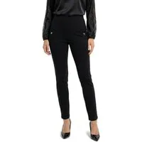 dy_mode Schlupfhose Damen Schlupfhose Elegante Business-Hose Stoffhose Middle Waist in Unifarbe, Middle Waist, mit elastischem Bund