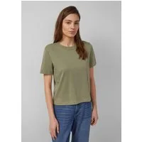 s.Oliver Kurzarmshirt T-Shirt Verkürztes T-Shirt aus Interlockjersey