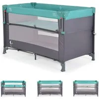 Moni Baby-Reisebett Reisebett Next Level 2 Ebenen, Matratze, Seite zum klappen, Beistellbett