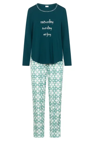 Rösch - Pyjamas 1233555 petrol graphic - Gr. - 44