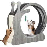 GarveeMore Katzenspielrad Katze Übungsräder, Laufrad Laufband Spielzeug mit Kratzbrett